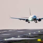File pic of plane landing at Leeds Bradford airport; Danny Lawson/PA Wire