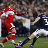 Middlesbrough goalscorer Marcus Forss (left) and Millwall's Murray Wallace battle for the ball (Picture: Will Matthews/PA Wire)