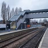The re-opened platform 2 and new footbridge