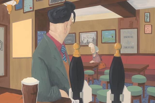 The Meeting - one of Pete McKee's new paintings for the Frank and Joy exhibition
