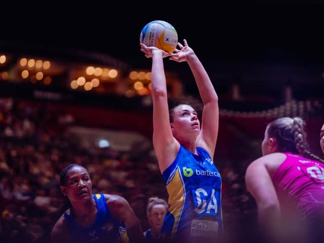 Taking their chances: Leeds Rhinos, in action against Loughborough Lightning at the First Direct Arena in Leeds recently, need to find a ruthless streak (Picture: Ben Lumley/England Netball)
