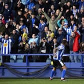 Liam Palmer celebrates his goal in Sheffield Wednesday's 3-0 win over Accrington Stanley. Pic: Steve Ellis