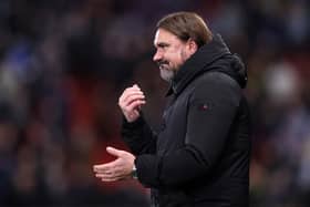 ROTHERHAM, ENGLAND - NOVEMBER 24: Daniel Farke, Manager of Leeds United, reacts  during the Sky Bet Championship match between Rotherham United and Leeds United at AESSEAL New York Stadium on November 24, 2023 in Rotherham, England. (Photo by George Wood/Getty Images)