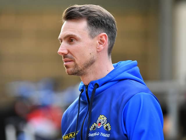 Simon Stead (Team Manager) of Sheffield TruPlant Tigers during the SGB Premiership match between Belle Vue Aces and Sheffield Tigers at the National Speedway Stadium, Manchester on Monday 5th September 2022. (Picture: Eddie Garvey/MI News/NurPhoto via Getty Images)