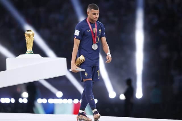 FALLEN HERO: France's Kylian Mbappe scored a World Cup final hat-trick, won the golden boot and finished the game distraught