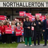 Labour's Shadow Chancellor of the Exchequer Rachel Reeves and Labour leader Sir Keir Starmer appear with the new Labour Mayor for York and North Yorkshire David Skaith at Northallerton Town FC's ground.