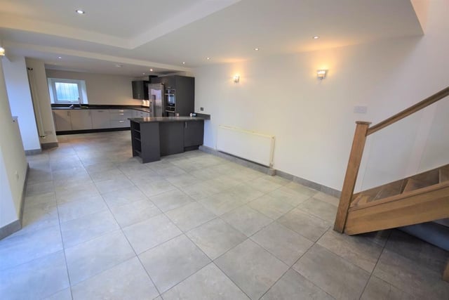 The excellent open plan living /kitchen area is superb for modern living and entertaining,