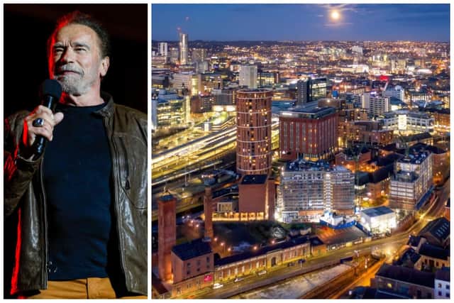 Arnold Schwarzenegger compared his upbringing in an Austrian city to those of Leeds. (pic by Getty / Adobestock)