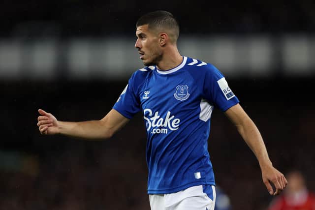The 30-year-old spent the 2022/23 campaign on loan at Goodison Park. Image: Clive Brunskill/Getty Images