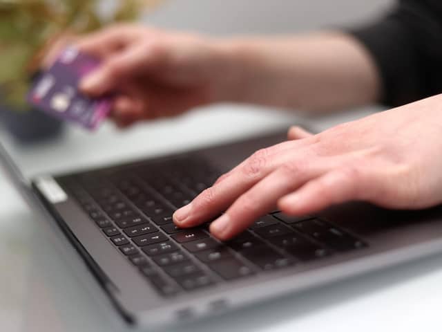 A general view of a person using their card online. PIC: Alamy/PA.