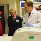 Professor Dame Pamela Shaw with the late Queen, who opened the Sheffield Institute for Translational Neuroscience (SITraN) in November 2010.
