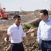 Rishi Sunak and Ben Houchen at the Teesworks site in Redcar, in July 2022