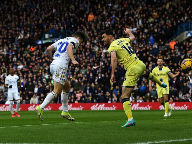 Leeds United's Dan James levels it up for the hosts v Preston. Picture: Jonathan Gawthorpe