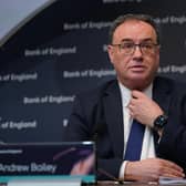 Andrew Bailey, Governor of the Bank of England, during the Bank of England Monetary Policy Report Press Conference, at the Bank of England, London