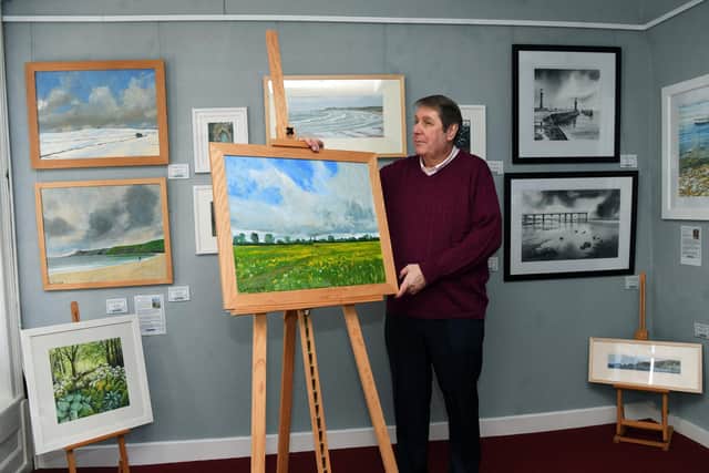 Simon Main with the last exhibition at  the Village Gallery, before it closes it's doors on Saturday 15 April