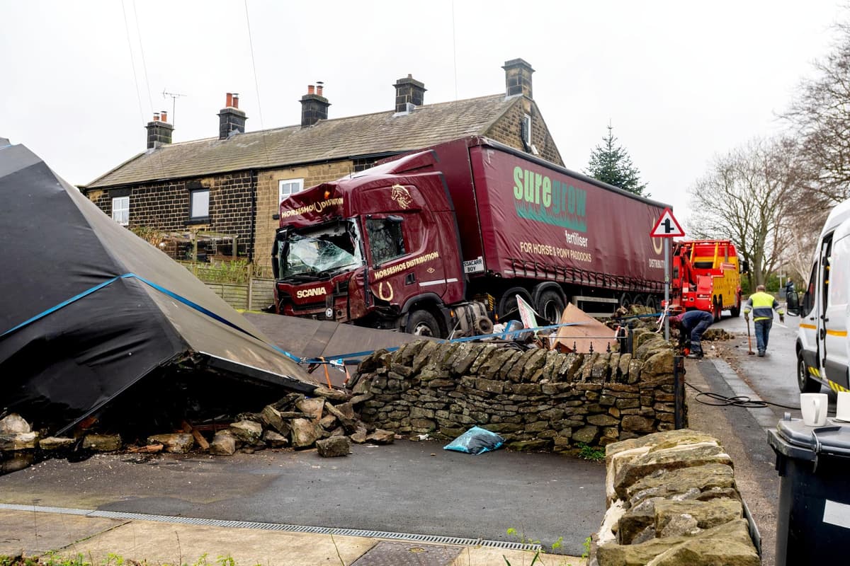 Hickleton Crash Shocking pictures and video show devastation after lorry crash in Yorkshire