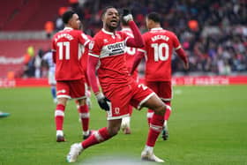 Middlesbrough's Chuba Akpom celebrates scoring their side's third goal of the game against Reading (Picture: Owen Humphreys/PA Wire)