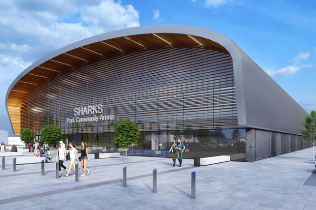 Artist's impression of the new Park Community Arena where Sheffield Sharks will play.