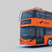 A bus in the rebranded South Yorkshire People's Network colours launched in March 2026. Picture: SYMCA