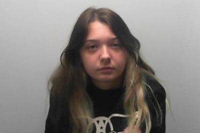 Mia Howarth, 21, who drove in her socks and used her mobile phone to film her boyfriend hanging out of a passenger window has been jailed for three years after her car crashed into a ditch in Harrogate, causing his death