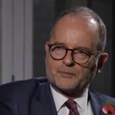 Paul Blomfield appeared on Sky New's with Sophy Ridge to discuss the death of his father. His father, Harry, took his own life after being diagnosed with inoperable cancer. Photo  taken from Sky News interview.