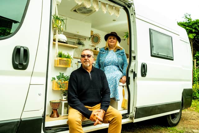 Real Homes, Neil and Caroline Gale, of Leeds, are Vanbassadors for Vanlove Festival this year. (Pic credit: James Hardisty)