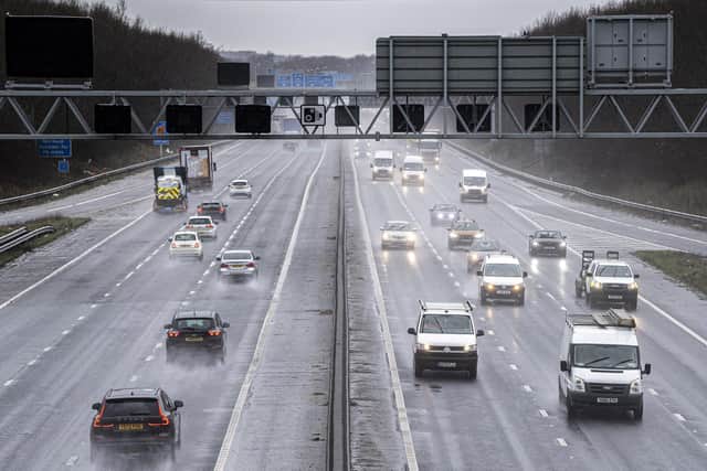 Traffic on the M62 motorway near Rothwell, Leeds. PIC: Tony Johnson