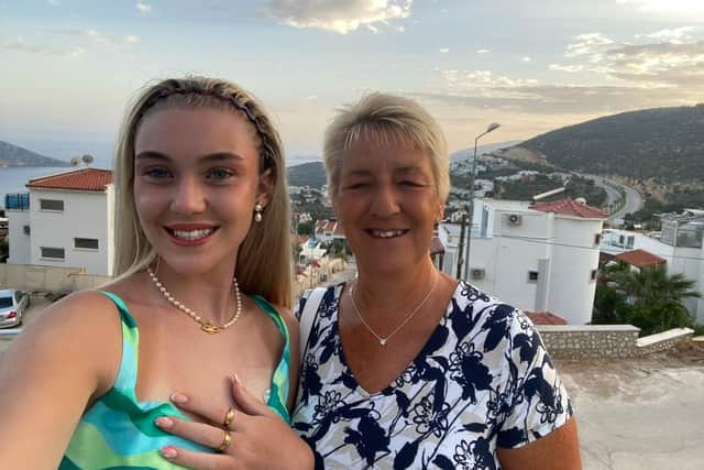 Emma and Helen Tuck on holiday in Turkey.