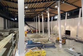 The transformation of the old Wakefield market hall is underway