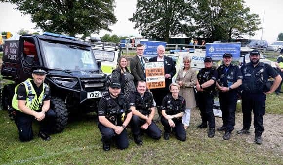A new project promises to get tougher on rural crime in the East Riding, thanks to £113,000 funding from the Humberside Police and Crime Commissioner. 
New all-terrain vehicles that will help in the fight against rural crime were on display as the East Riding Community Safety Partnership launched the project at the Driffield Show.