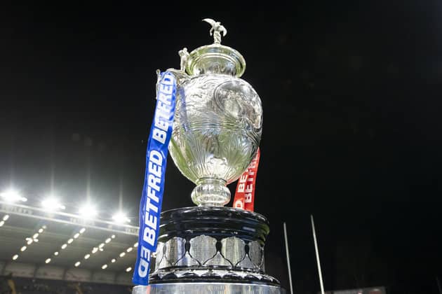 The Challenge Cup on show at Headingley last week. (Photo: Allan McKenzie/SWpix.com)