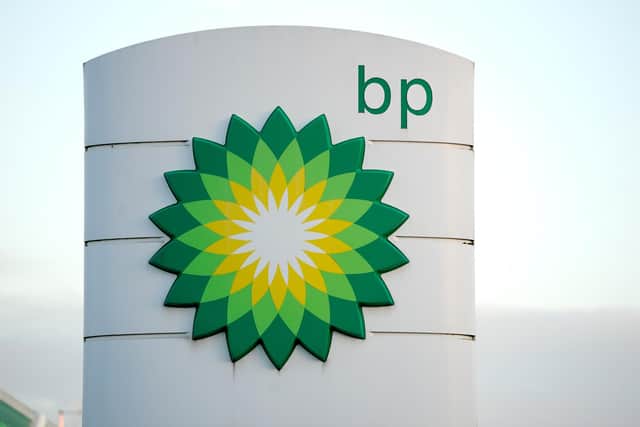 The sign for a BP filling station. PIC: PA