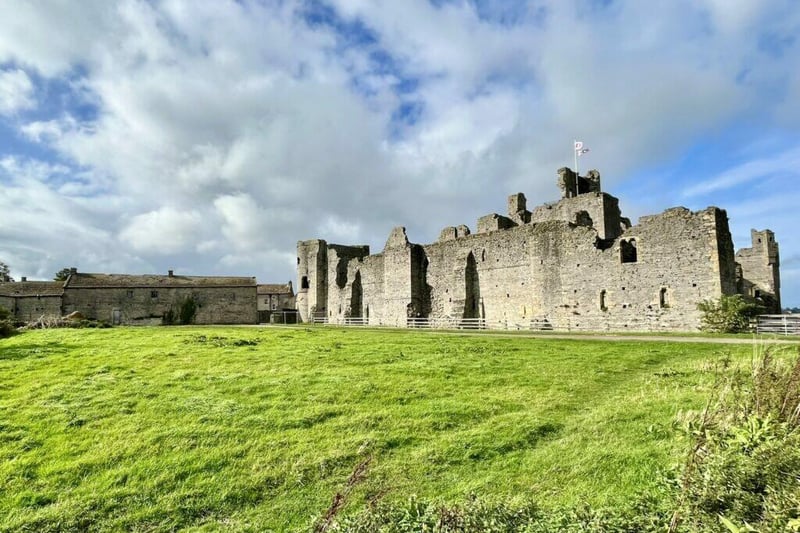 An exceptional view of the stables and Middleham castle