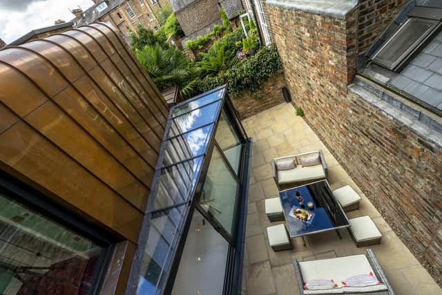 The awarded winning copper and glass extension