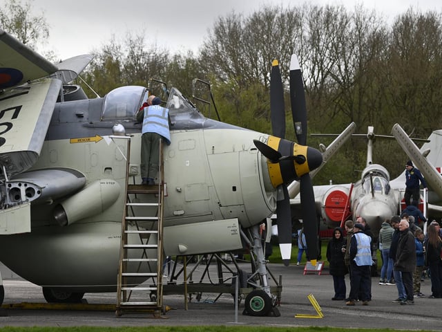 The open cockpit event at the Yorkshire Air Museum, near York.