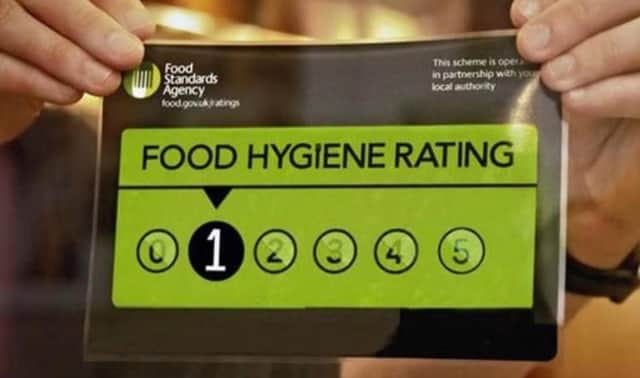 These food outlets have been given a one or zero star rating