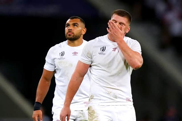 Oh dear: England's Owen Farrell reacts after his penalty kick is timed out during the Rugby World Cup 2023, Pool D match with Samoa that England only just survived. (Picture: Mike Egerton/PA Wire)