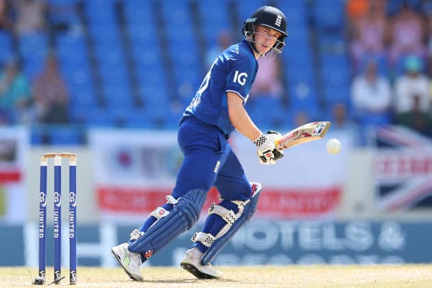 TOP SCORE: Harry Brook on his way to top-scoring for England against the West Indies in Antigua Picture: Ashley Allen/Getty Images