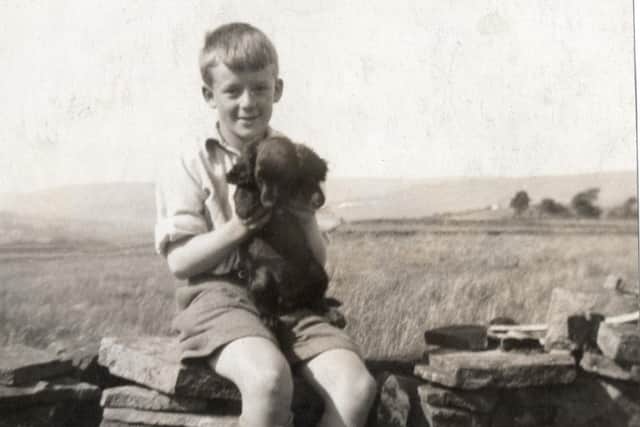 Alf Wight aged 12 with Don.