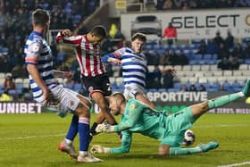 OPENING SALVO: Sheffield United's Iliman Ndiaye scores in the 60th minute against Reading. Picture: Nick Potts/PA