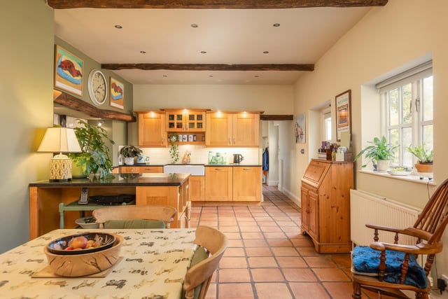 The spacious dining kitchen with AGA