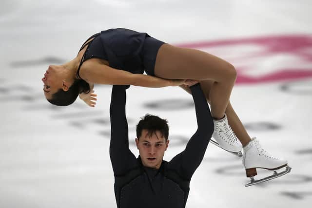Great Britain's Anastasia Vaipan-Law and Sheffield's Luke Digby during the pairs short program during the ISU Grand Prix of Figure Skating 2022 at Ice Sheffield. (Picture: Simon Marper/PA Wire)