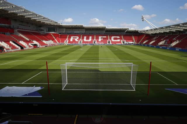 ROTHERHAM, ENGLAND - AUGUST 27: A general view before the Sky Bet Championship game between Rotherham United and Birmingham City at AESSEAL New York Stadium on August 27, 2022 in Rotherham, England. (Photo by Malcolm Couzens/Getty Images)