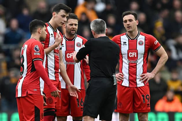 Tensions ran high as Sheffield United faced Wolves. Image: PAUL ELLIS/AFP via Getty Images