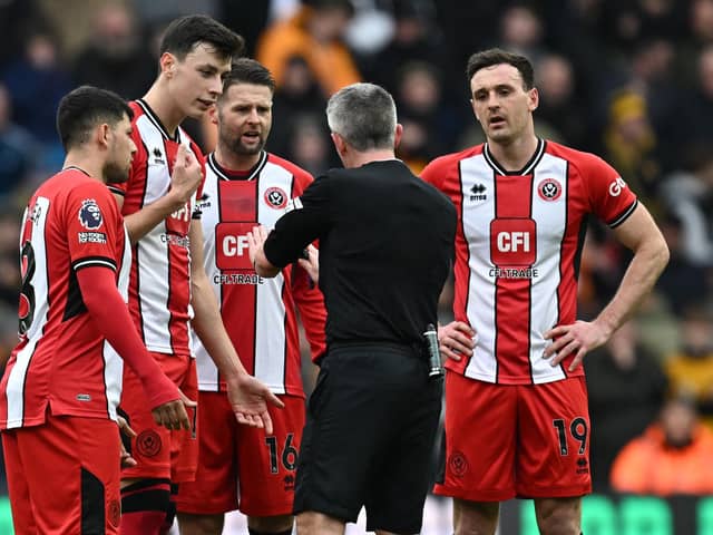 Tensions ran high as Sheffield United faced Wolves. Image: PAUL ELLIS/AFP via Getty Images