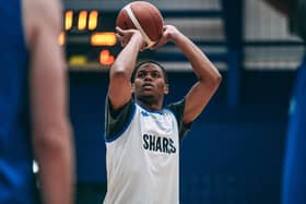 Forward Malek Green scored 17 points on his Sheffield Sharks debut. (Picture: Adam Bates)
