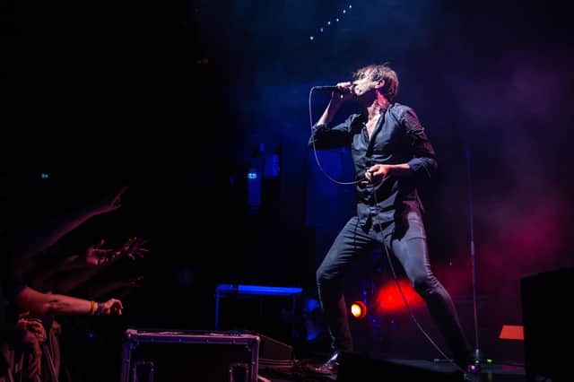 Brett Anderson of Suede onstage at Brussels Cirque Royal. Picture: Christophe Dehousse