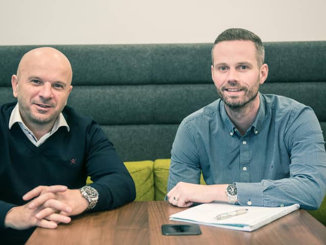 Paul Johnson, left, and Lee Williams, co-founders of Radar Healthcare, have recived new funding from Innovate UK. Picture: Becky Joy Photography