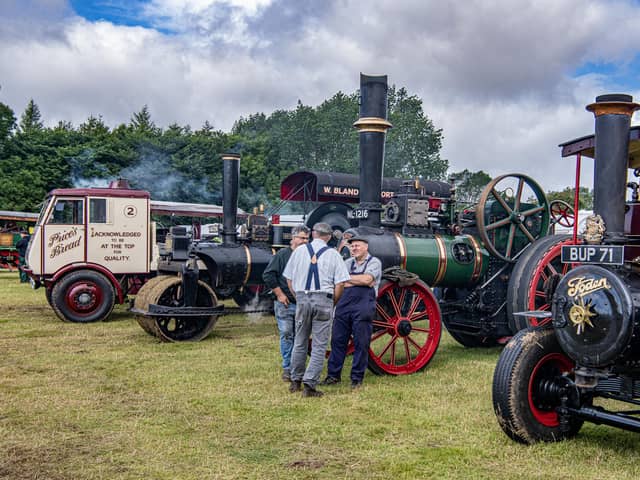 Traction engine enthusiasts at Masham Steam Rally