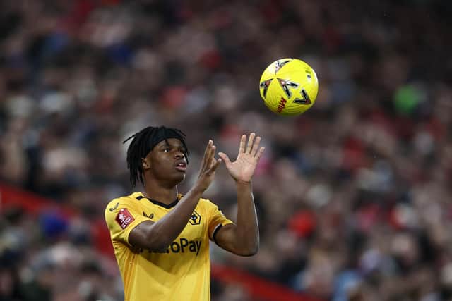 New Rotherham United signing Dexter Lembikisa, pictured in action for Wolverhampton Wanderers during the Emirates FA Cup third-round tie against Liverpool at Anfield in January. Photo by Naomi Baker/Getty Images.